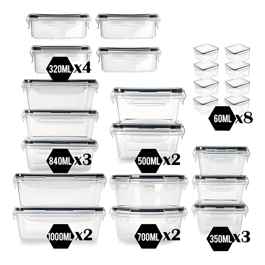 Kit 10 Pote de Vidro Marmita Hermético 640ml Freezer Fitness Rishon